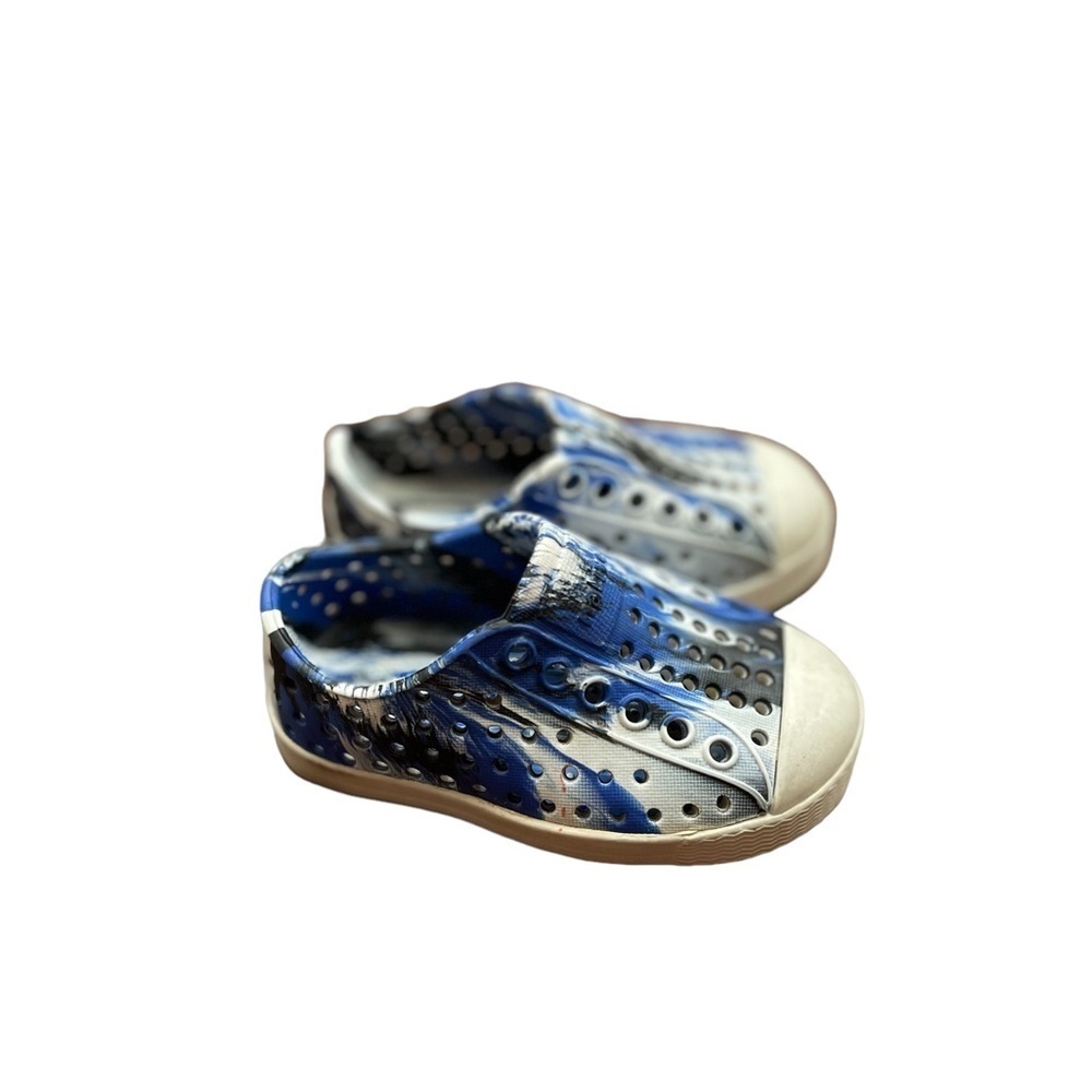 Blue Marble Tie Dye Baby/ Toddler Native Shoes Size C 4